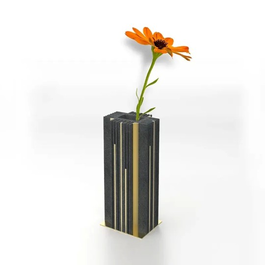 vaso design italiano in pietra naturale