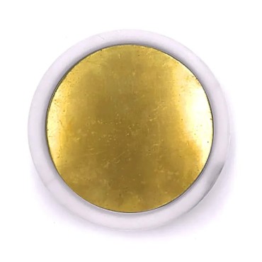 Mini Centrotavola "Quel che c'è" in Marmo di Carrara con Inserto in Ottone 2