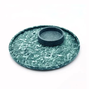 vassoio in marmo verde, made in italy