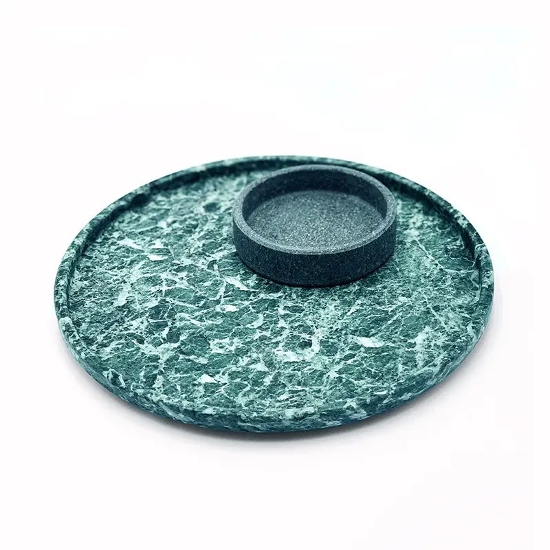 vassoio in marmo verde, made in italy